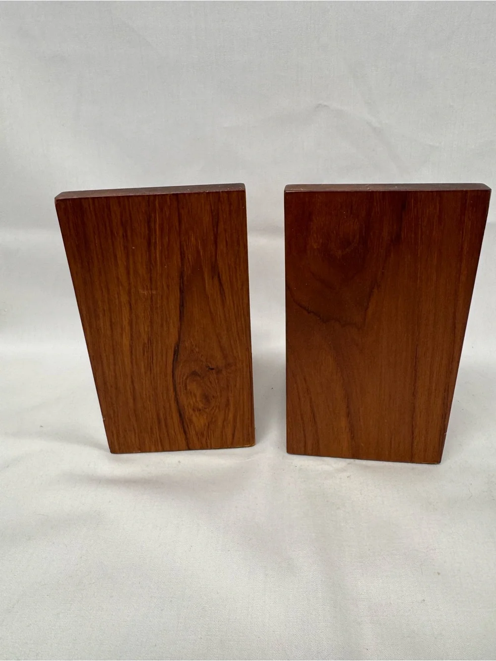 Handcrafted Copper & Wood Bookends - Brown Copper Accent Trinidad